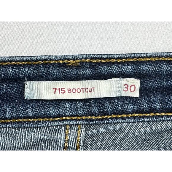 Levi's 715 Women's Bootcut Blue Denim Jeans - Size 30x30.5 - Picture 4 of 6